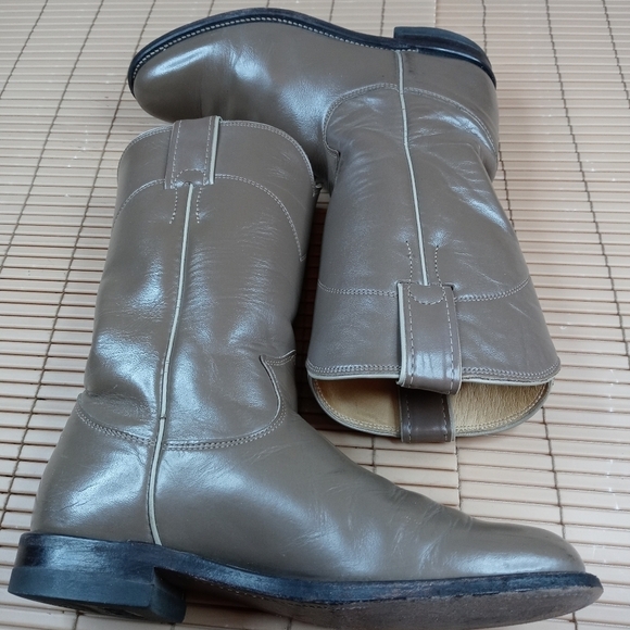 Justin Taupe Classic Roper Boot Lady 5.5 B/ Style - Picture 9 of 10